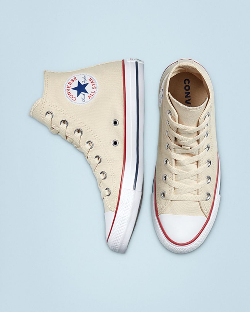 Women's Converse Chuck Taylor All Star Classic High Top Shoes Beige White | AU E1869U